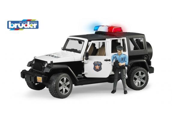 Bruder 02526 Jeep Wrangler Unlimited Rubicon Politieauto met Licht en Geluid 1:16