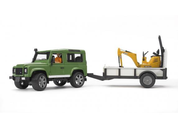 Bruder - Land Rover Defender Station Wagon + JCB Micro Excavator (2593)