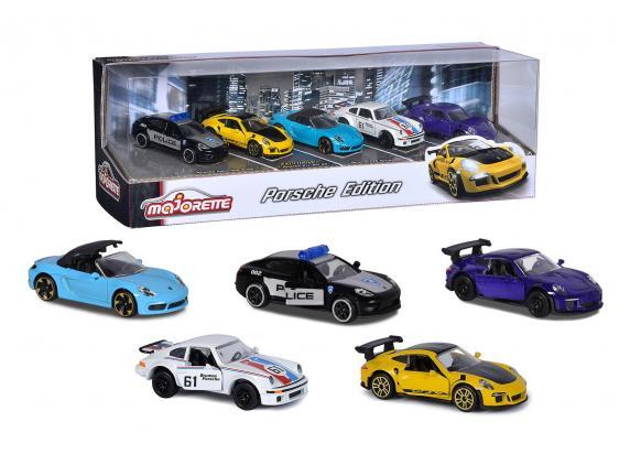 Majorette Majorette Porsche Giftpack 5 auto's 7,5cm