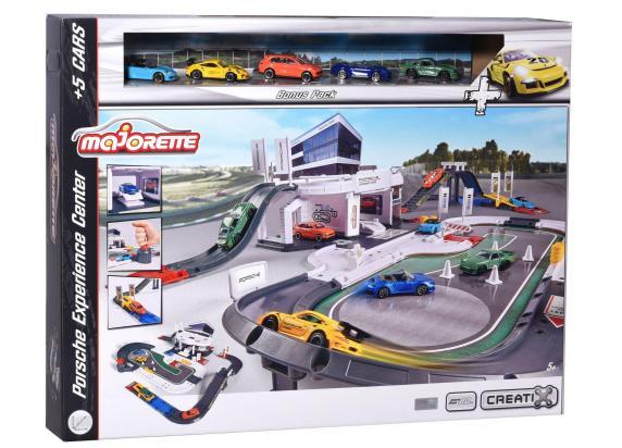 Majorette Porsche Experience Center + 5 voertuigen - Die-cast - 70x60x22 cm - Vanaf 5 jaar - Speelgoedgarage