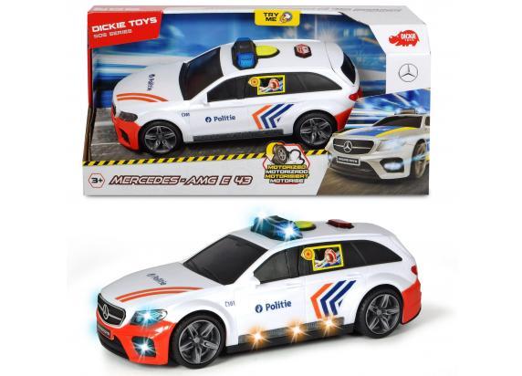 Dickie Toys Mercedes-AMG E43 SOS Belgische Politiewagen - 30 cm - Licht & Geluid - Speelgoedvoertuig