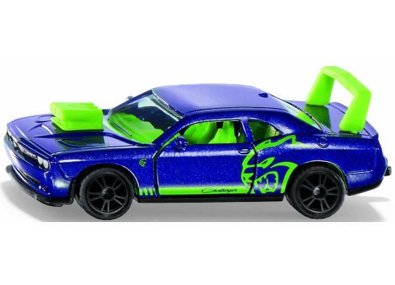 Siku Dodge Challenger Hellcat Custom, Sportwagen miniatuur, Voorgemonteerd, Dodge Challenger Hellcat Custom, Elk geslacht, Metaal, Kunststof, Paars