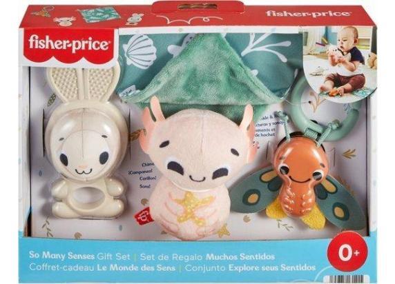 Fisher Price Zintuigen cadeauset - Met bijtring, rammelaar, bal en axolotl met geluidje