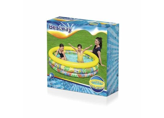 Bestway Bestway 51203 opblaaszwembad Floral Paradise Pool met 3 ringen 168x38cm