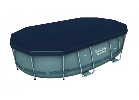 Bestway Dekzeil 427x250cm Power Steel Oval Pool