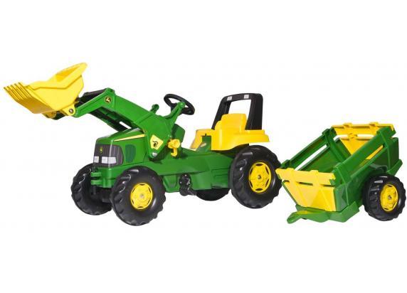 Rolly Toys - John Deere RollyJunior John Deere met lader en Farm Trailer