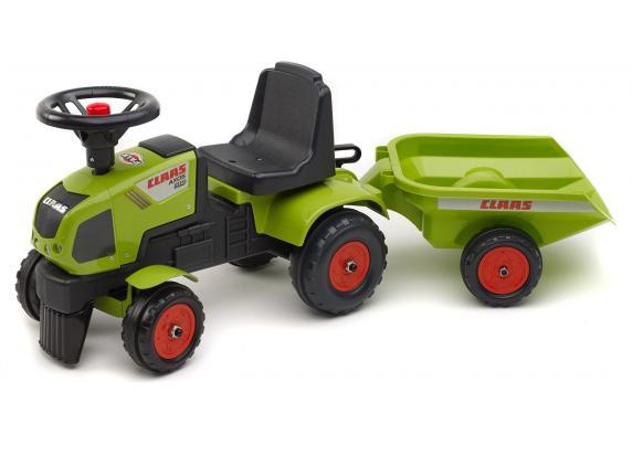 Falk Claas Axos 310 looptractor met trailer