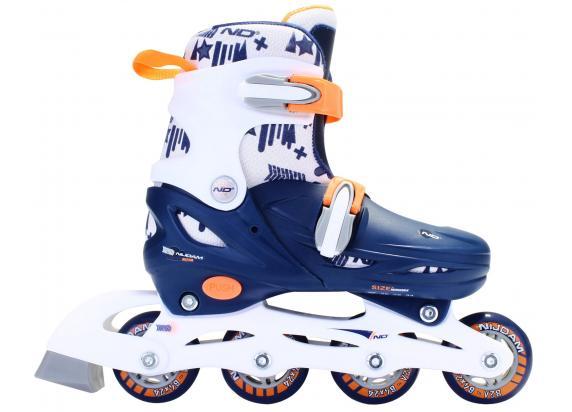 Nijdam Nijdam Junior maat 30-33 verstelbare kinder inline skates marine/wit/oranje