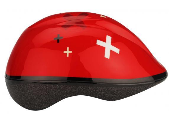 Nijdam Kinderhelm rood/wit 52-57cm verstelbaar