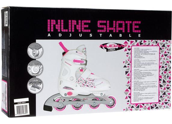 Nijdam Nijdam inline skates wit/fuchsia/paars maat 38-41