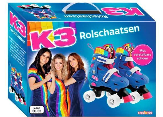 K3 rolschaatsen maat 30/33 - regenboog - met verstelbare schoen