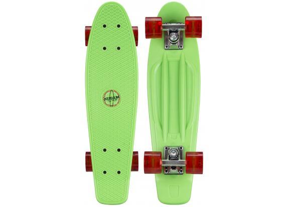 Nijdam Flipgrip skateboard Groen met LED lichten