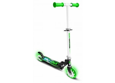 Skids Control Flashing 2-wiel Kinderstep Opvouwbaar Voetrem Groen