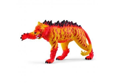 Lava Tiger Beeldje, Ondeugende Tijger met angstaanjagende vacht, Duurzaam speelgoed, Schleich 70148 Eldrador Creatures