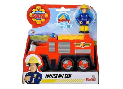 Simba - Brandweerman Sam - Jupiter met Brandweerman Sam Figuur - Speelgoedvoertuig - vanaf 3 jaar