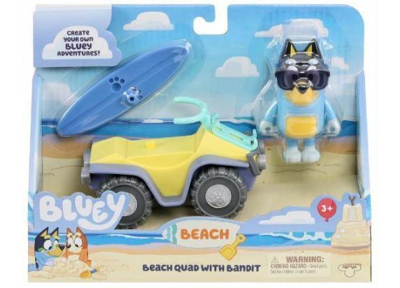 BLUEY - Bandit en zijn Strand Quad - Speelset