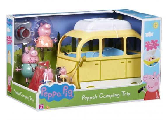 Giochi Preziosi - Peppa Pig Peppa Pig De Camping-car met tent en 4 figuren