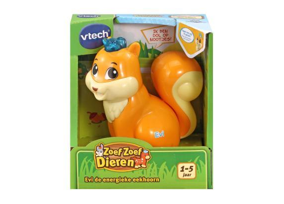 VTech Zoef Zoef Dieren - Evi de Energieke Eekhoorn - Educatief Speelfiguur - Interactief Speelgoed - 1 tot 5 Jaar