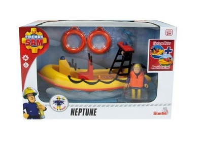 Simba - Brandweerman Sam - Neptune, Boot incl. Figuur - Speelgoedvoertuig