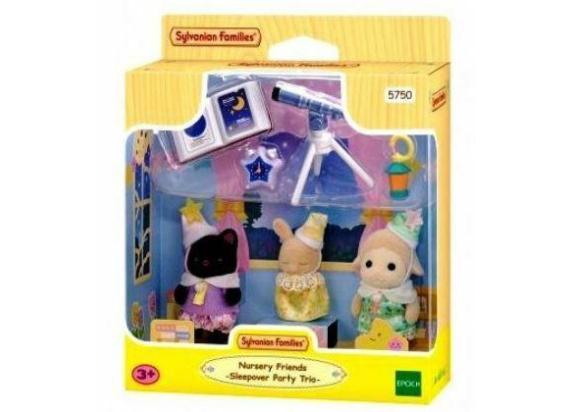 Sylvanian Families 5750 trio peutervriendjes- pyjama party