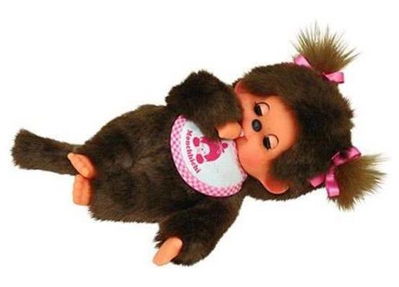 - Monchihichi Monchhichi Meisje Slaapogen met slab roze 20cm