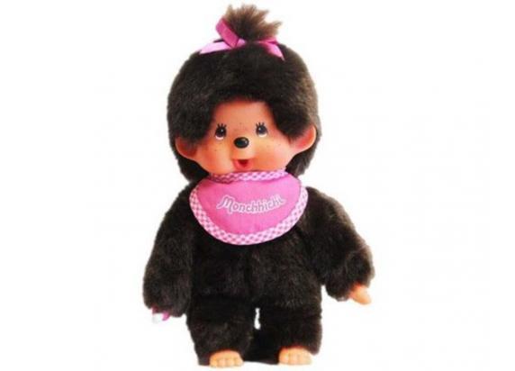 - Monchihichi Monchhichi Meisje met slab roze 20cm