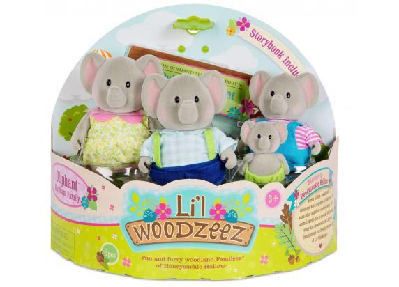 - Li'l Woodzeez Li'l Woodzeez Oliphant 4-delige familie olifant