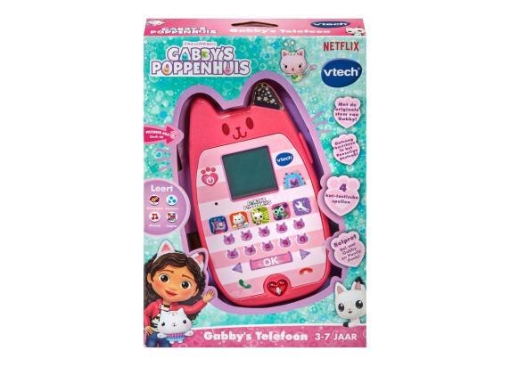 VTech Gabby Smartphone - 4 Kat-Tastische Spelletjes - Bekijk Vrolijke Animaties - Maak Kennis met Muziek, Tellen & Vormen - Educatief - Vanaf 3 Jaar