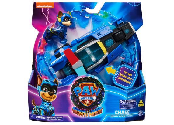 PAW Patrol The Mighty Movie - Politiewagen met Chase-actiefiguur licht en geluid