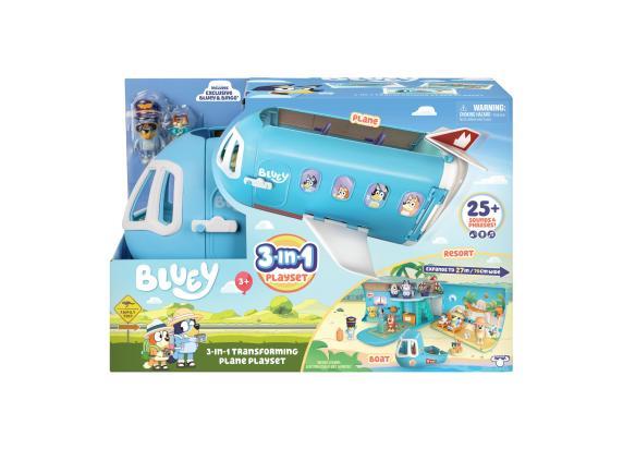 BLUEY - 3 in 1 Vliegtuig Speelset