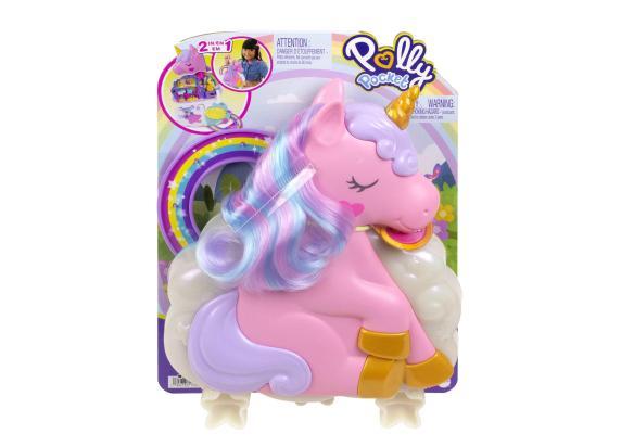 Polly Pocket Regenboog eenhoorn koffer - Speelfigurenset