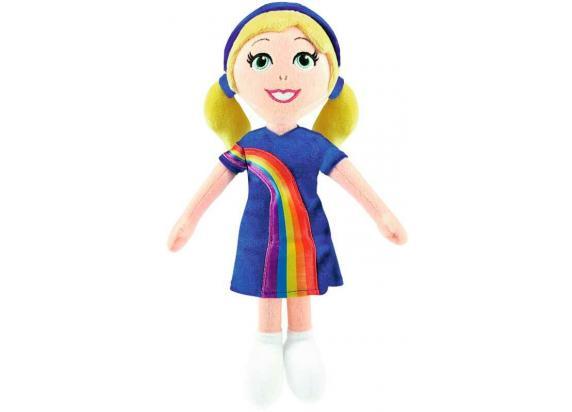 K3 Julia knuffelpop - 30 cm - regenboogjurkje