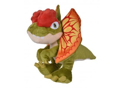 Universal - Jurassic World Dilophosaurus - Dinosaurus - 25 cm - Pluche - Groen/Rood - Alle Leeftijden - Knuffel
