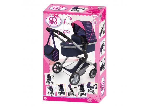 Bayer Design - Poppenwagen City Neo - Blauw en Roze