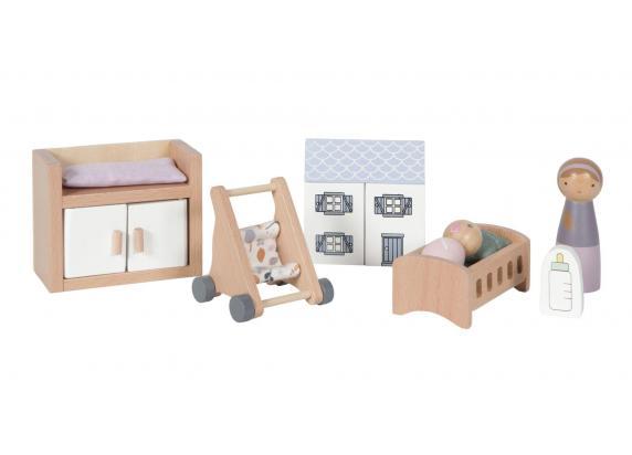 - Little Dutch Hout Little Dutch Uitbreidingsset Poppenhuis Babykamer