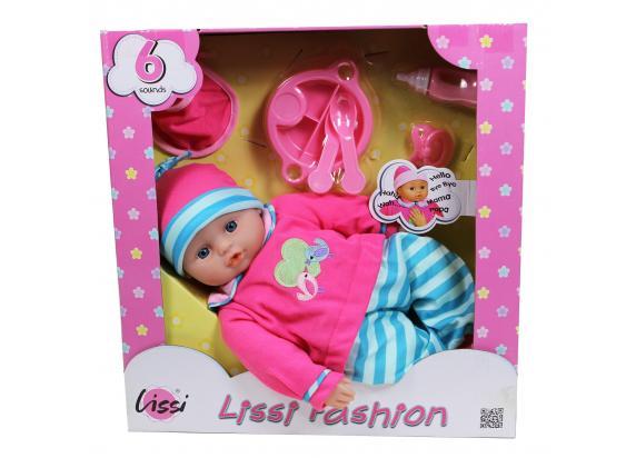 Lissi Dolls Lissi Fashion Baby 42cm met 6 geluiden