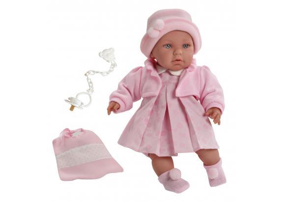 Llorens Llorens pop Huilbaby Tina 45cm met slabber