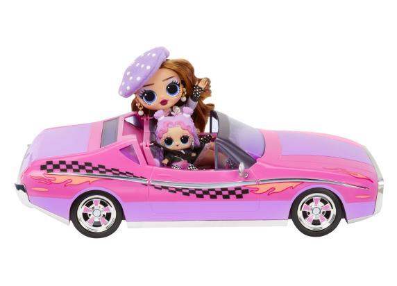 L.O.L. Surprise City Cruiser Auto - Roze/paarse cabrio - Met exclusieve minipop - Met modepop