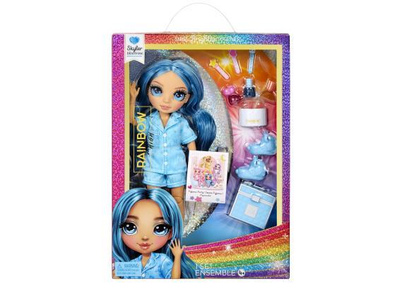 Rainbow High Junior High Pyjamaparty - 23 cm - Skyler (blauw) - Modepop