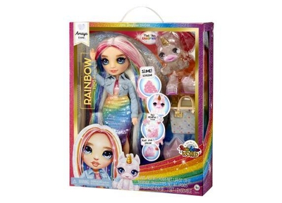 Rainbow High Klassieke Modepop - 28 cm - Amaya (regenboog) - Met slijmset en diertje