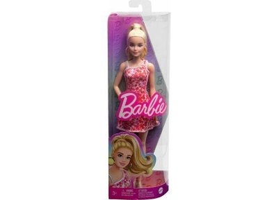 Barbie Fashionistas - Jurk met roze, rode en paarse bloemen - Barbiepop
