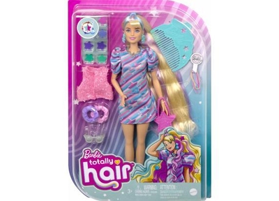 Barbie Totally Hair Doll - Blond, blauw, paars - Barbiepop