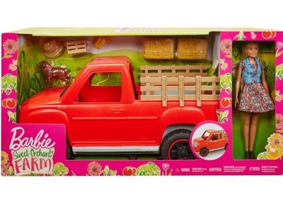 Barbie Sweet Orchard Farm pickup truck met boerin Barbie