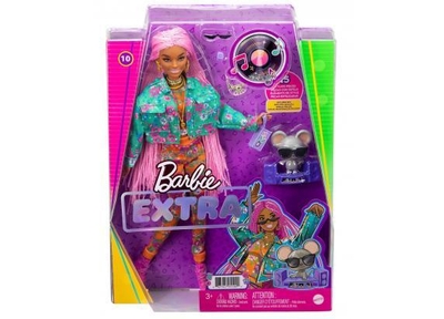 Barbie Barbie EXTRA - Pink Braids pop met diertje