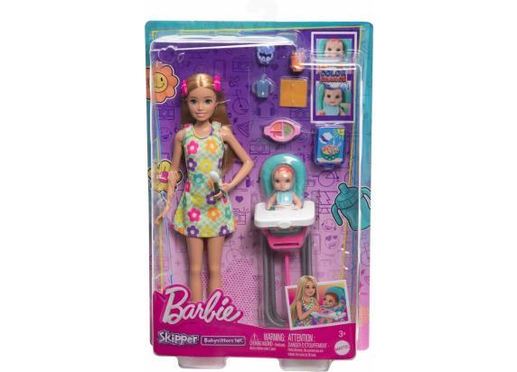 Barbie Barbie Skipper Babysitters Inc met hoge stoel en baby