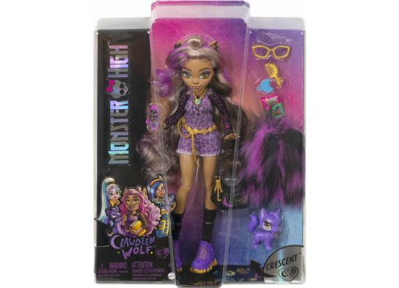 Monster High - Modepop - Clawdeen Wolf pop met zwarte tas