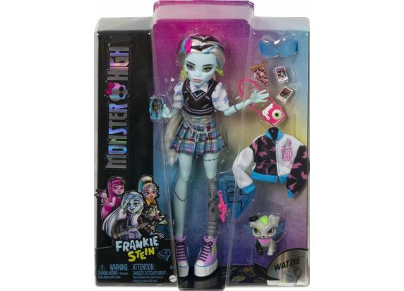 Monster High - Modepop - Frankie Stein pop met bliksemschicht-tas