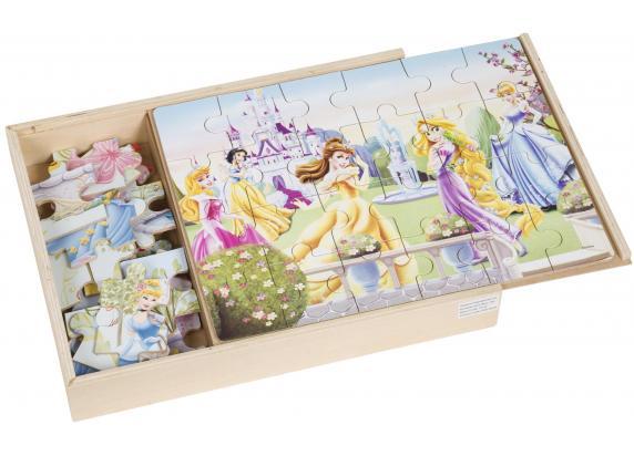 - Disney Princess Disney Princess 3 houten puzzels in kist