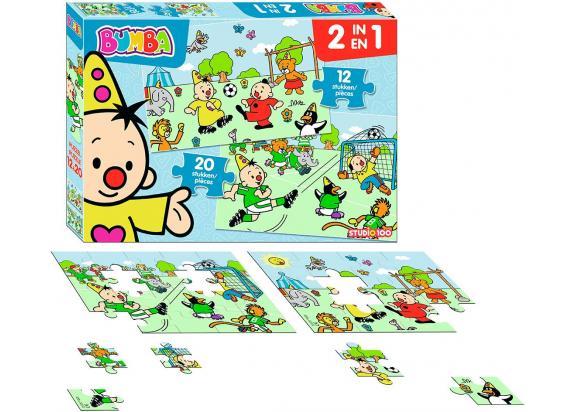 Bumba 2 in 1 puzzel - voetbal - 12 en 20 stukken