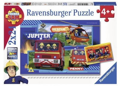 Ravensburger puzzel Waterloop met Brandweerman Sam - 2x24 stukjes - kinderpuzzel